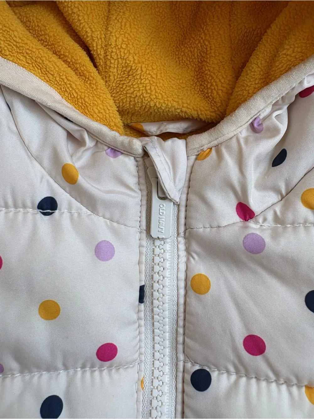 Old Navy Kids Polka Dot Puffer Jacket - Size 18-24m